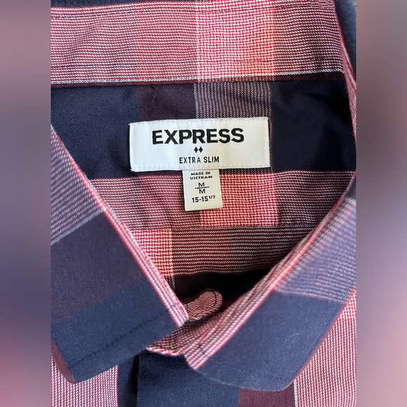 Men’s Express dress shirt, size Medium Extra Slim - Picture 2 of 3